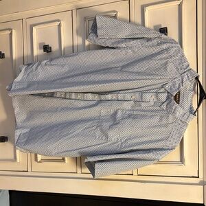 Ariat Men's Light Blue Geometric Button Down Shirt